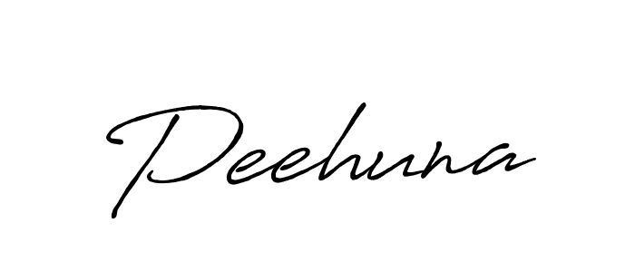 Peehuna stylish signature style. Best Handwritten Sign (Antro_Vectra_Bolder) for my name. Handwritten Signature Collection Ideas for my name Peehuna. Peehuna signature style 7 images and pictures png