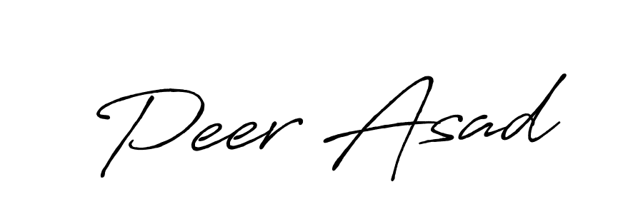 Make a beautiful signature design for name Peer Asad. With this signature (Antro_Vectra_Bolder) style, you can create a handwritten signature for free. Peer Asad signature style 7 images and pictures png