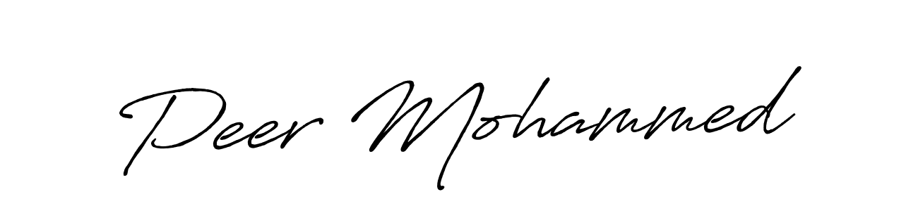 Create a beautiful signature design for name Peer Mohammed. With this signature (Antro_Vectra_Bolder) fonts, you can make a handwritten signature for free. Peer Mohammed signature style 7 images and pictures png