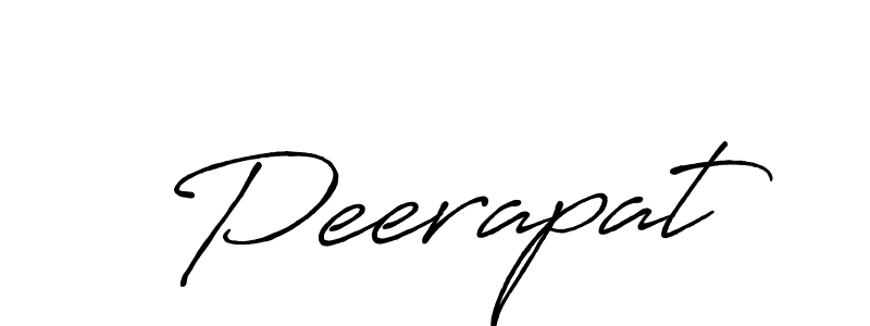 Create a beautiful signature design for name Peerapat. With this signature (Antro_Vectra_Bolder) fonts, you can make a handwritten signature for free. Peerapat signature style 7 images and pictures png