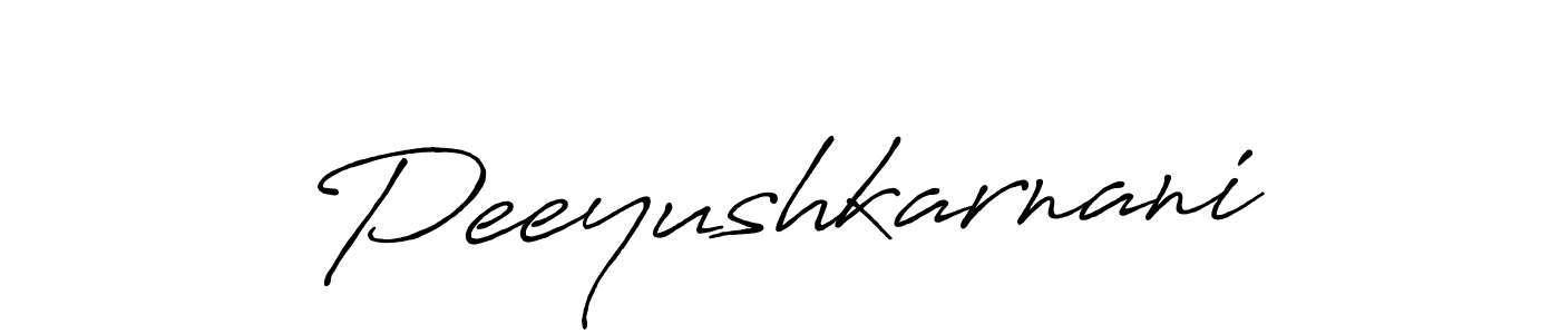 How to make Peeyushkarnani signature? Antro_Vectra_Bolder is a professional autograph style. Create handwritten signature for Peeyushkarnani name. Peeyushkarnani signature style 7 images and pictures png