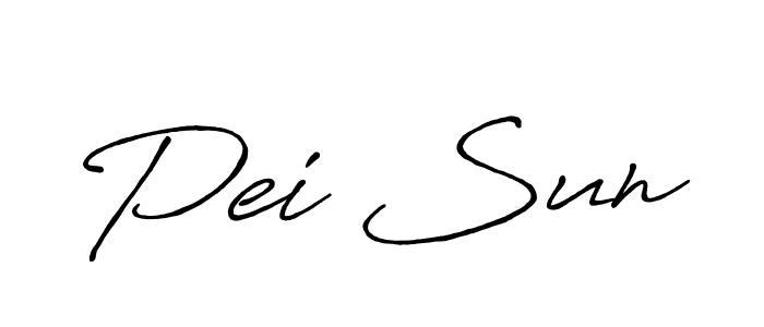 Use a signature maker to create a handwritten signature online. With this signature software, you can design (Antro_Vectra_Bolder) your own signature for name Pei Sun. Pei Sun signature style 7 images and pictures png