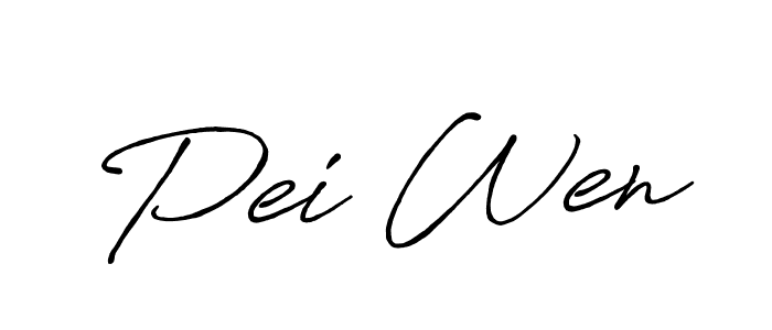 Make a beautiful signature design for name Pei Wen. With this signature (Antro_Vectra_Bolder) style, you can create a handwritten signature for free. Pei Wen signature style 7 images and pictures png