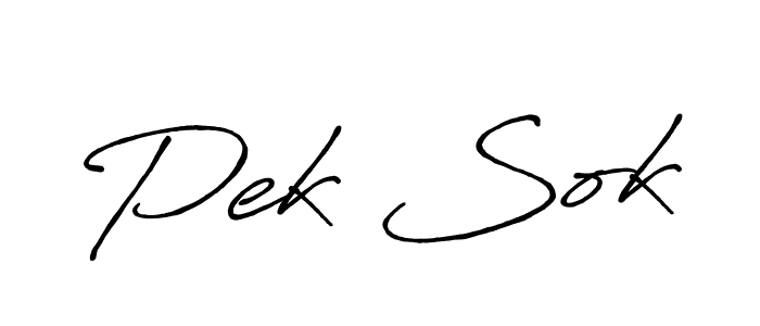 Design your own signature with our free online signature maker. With this signature software, you can create a handwritten (Antro_Vectra_Bolder) signature for name Pek Sok. Pek Sok signature style 7 images and pictures png