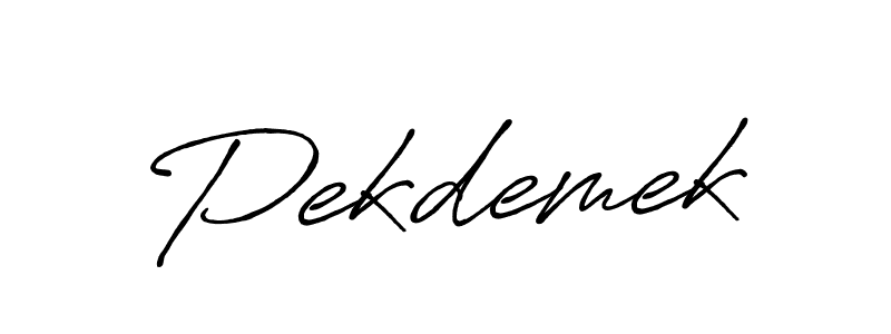 Use a signature maker to create a handwritten signature online. With this signature software, you can design (Antro_Vectra_Bolder) your own signature for name Pekdemek. Pekdemek signature style 7 images and pictures png