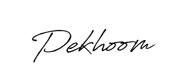 if you are searching for the best signature style for your name Pekhoom. so please give up your signature search. here we have designed multiple signature styles  using Antro_Vectra_Bolder. Pekhoom signature style 7 images and pictures png