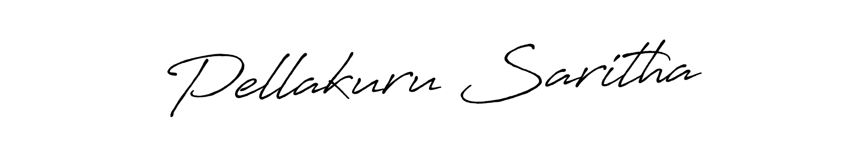 Create a beautiful signature design for name Pellakuru Saritha. With this signature (Antro_Vectra_Bolder) fonts, you can make a handwritten signature for free. Pellakuru Saritha signature style 7 images and pictures png