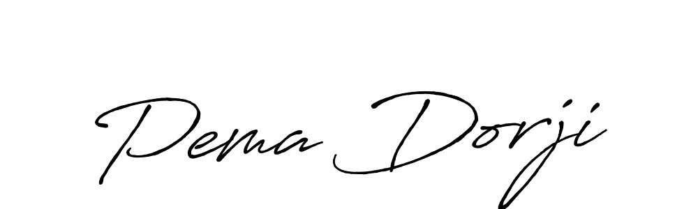 Pema Dorji stylish signature style. Best Handwritten Sign (Antro_Vectra_Bolder) for my name. Handwritten Signature Collection Ideas for my name Pema Dorji. Pema Dorji signature style 7 images and pictures png