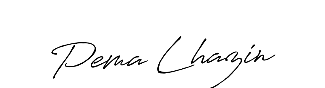 Similarly Antro_Vectra_Bolder is the best handwritten signature design. Signature creator online .You can use it as an online autograph creator for name Pema Lhazin. Pema Lhazin signature style 7 images and pictures png