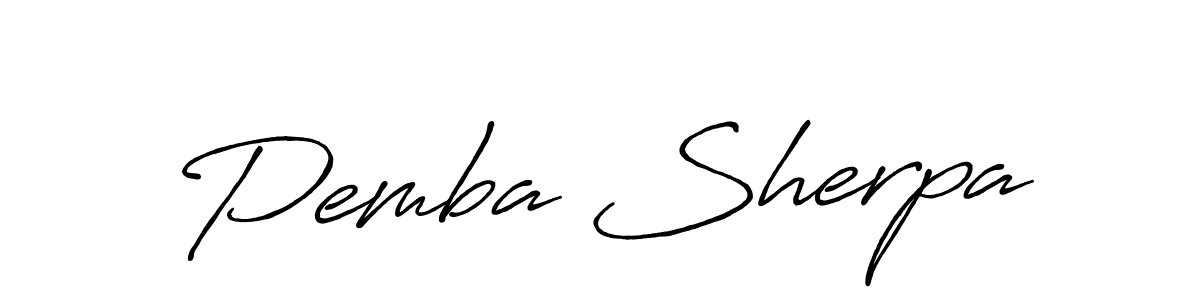 How to make Pemba Sherpa signature? Antro_Vectra_Bolder is a professional autograph style. Create handwritten signature for Pemba Sherpa name. Pemba Sherpa signature style 7 images and pictures png