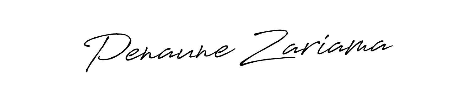 Make a beautiful signature design for name Penaune Zariama. With this signature (Antro_Vectra_Bolder) style, you can create a handwritten signature for free. Penaune Zariama signature style 7 images and pictures png