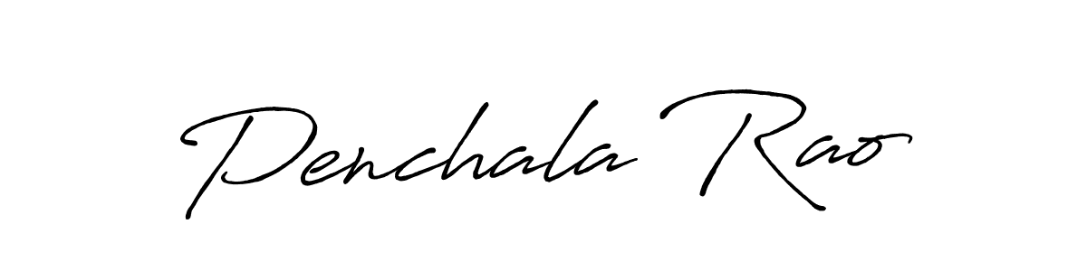 if you are searching for the best signature style for your name Penchala Rao. so please give up your signature search. here we have designed multiple signature styles  using Antro_Vectra_Bolder. Penchala Rao signature style 7 images and pictures png