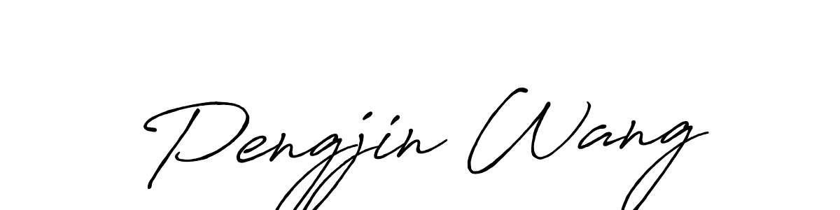 Also You can easily find your signature by using the search form. We will create Pengjin Wang name handwritten signature images for you free of cost using Antro_Vectra_Bolder sign style. Pengjin Wang signature style 7 images and pictures png