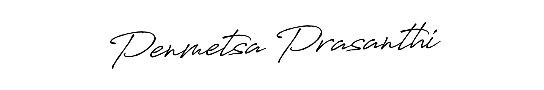 How to make Penmetsa Prasanthi name signature. Use Antro_Vectra_Bolder style for creating short signs online. This is the latest handwritten sign. Penmetsa Prasanthi signature style 7 images and pictures png