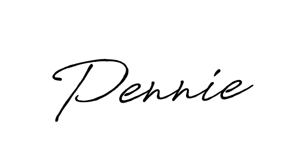 Use a signature maker to create a handwritten signature online. With this signature software, you can design (Antro_Vectra_Bolder) your own signature for name Pennie. Pennie signature style 7 images and pictures png