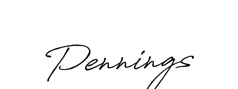 How to make Pennings signature? Antro_Vectra_Bolder is a professional autograph style. Create handwritten signature for Pennings name. Pennings signature style 7 images and pictures png