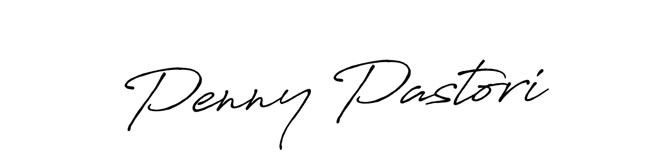 How to make Penny Pastori signature? Antro_Vectra_Bolder is a professional autograph style. Create handwritten signature for Penny Pastori name. Penny Pastori signature style 7 images and pictures png