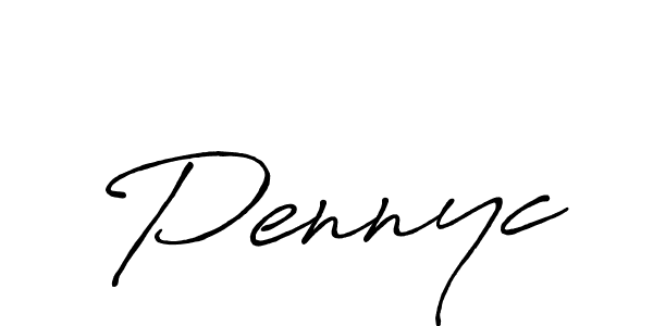 Use a signature maker to create a handwritten signature online. With this signature software, you can design (Antro_Vectra_Bolder) your own signature for name Pennyc. Pennyc signature style 7 images and pictures png
