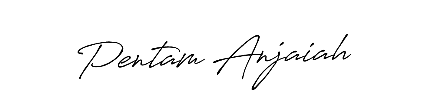 How to make Pentam Anjaiah signature? Antro_Vectra_Bolder is a professional autograph style. Create handwritten signature for Pentam Anjaiah name. Pentam Anjaiah signature style 7 images and pictures png