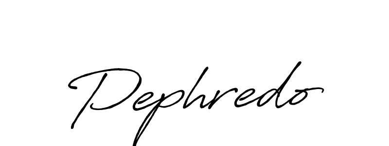 How to make Pephredo name signature. Use Antro_Vectra_Bolder style for creating short signs online. This is the latest handwritten sign. Pephredo signature style 7 images and pictures png