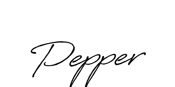 How to make Pepper signature? Antro_Vectra_Bolder is a professional autograph style. Create handwritten signature for Pepper name. Pepper signature style 7 images and pictures png