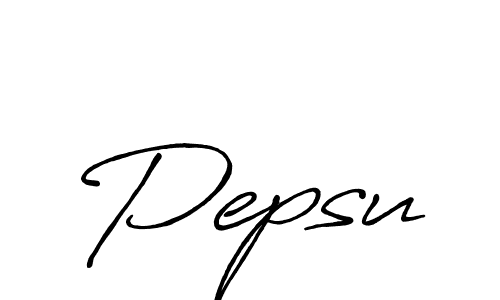 Design your own signature with our free online signature maker. With this signature software, you can create a handwritten (Antro_Vectra_Bolder) signature for name Pepsu. Pepsu signature style 7 images and pictures png