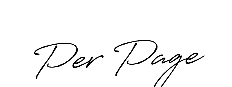 Design your own signature with our free online signature maker. With this signature software, you can create a handwritten (Antro_Vectra_Bolder) signature for name Per Page. Per Page signature style 7 images and pictures png