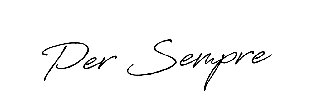 The best way (Antro_Vectra_Bolder) to make a short signature is to pick only two or three words in your name. The name Per Sempre include a total of six letters. For converting this name. Per Sempre signature style 7 images and pictures png