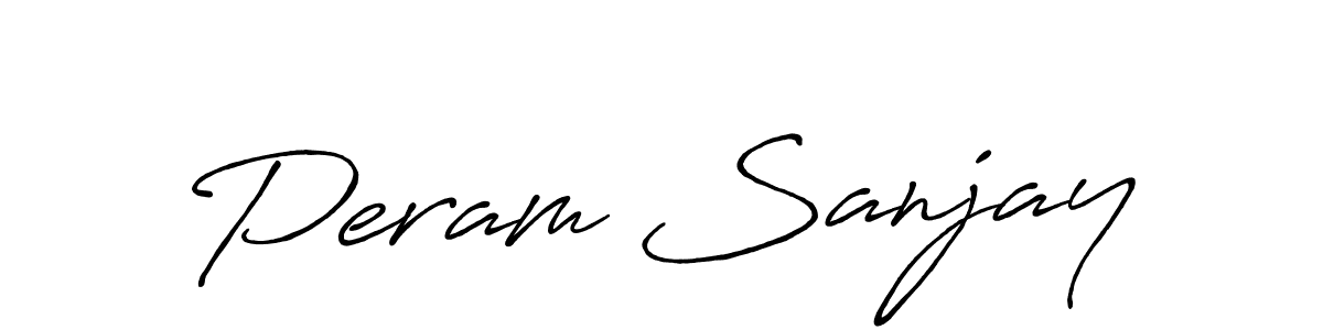 if you are searching for the best signature style for your name Peram Sanjay. so please give up your signature search. here we have designed multiple signature styles  using Antro_Vectra_Bolder. Peram Sanjay signature style 7 images and pictures png