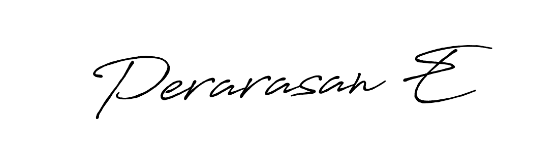 How to make Perarasan E signature? Antro_Vectra_Bolder is a professional autograph style. Create handwritten signature for Perarasan E name. Perarasan E signature style 7 images and pictures png