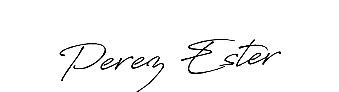 Design your own signature with our free online signature maker. With this signature software, you can create a handwritten (Antro_Vectra_Bolder) signature for name Perez Ester. Perez Ester signature style 7 images and pictures png