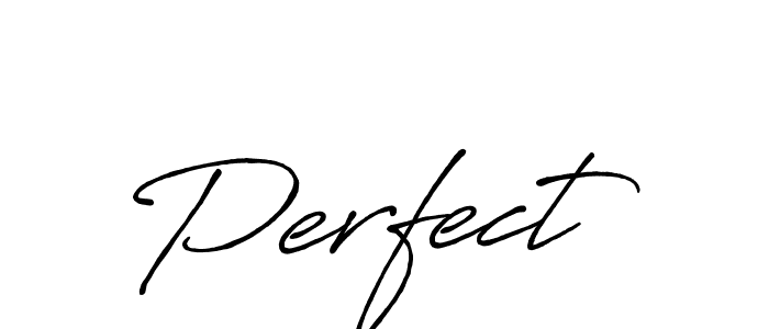 Use a signature maker to create a handwritten signature online. With this signature software, you can design (Antro_Vectra_Bolder) your own signature for name Perfect. Perfect signature style 7 images and pictures png