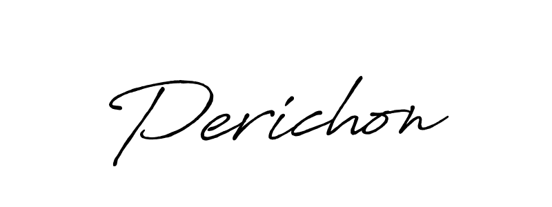 How to make Perichon name signature. Use Antro_Vectra_Bolder style for creating short signs online. This is the latest handwritten sign. Perichon signature style 7 images and pictures png