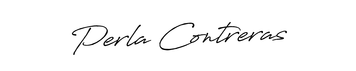 Design your own signature with our free online signature maker. With this signature software, you can create a handwritten (Antro_Vectra_Bolder) signature for name Perla Contreras. Perla Contreras signature style 7 images and pictures png