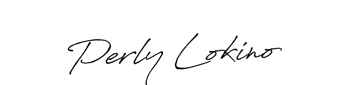 Also we have Perly Lokino name is the best signature style. Create professional handwritten signature collection using Antro_Vectra_Bolder autograph style. Perly Lokino signature style 7 images and pictures png