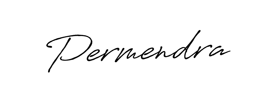 How to make Permendra name signature. Use Antro_Vectra_Bolder style for creating short signs online. This is the latest handwritten sign. Permendra signature style 7 images and pictures png