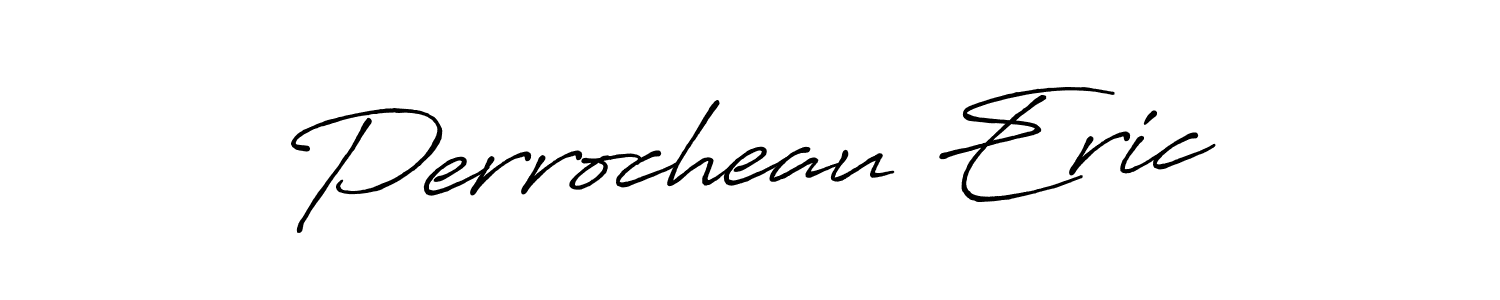Create a beautiful signature design for name Perrocheau Eric. With this signature (Antro_Vectra_Bolder) fonts, you can make a handwritten signature for free. Perrocheau Eric signature style 7 images and pictures png