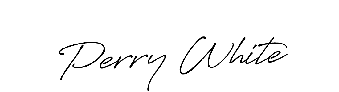 Use a signature maker to create a handwritten signature online. With this signature software, you can design (Antro_Vectra_Bolder) your own signature for name Perry White. Perry White signature style 7 images and pictures png