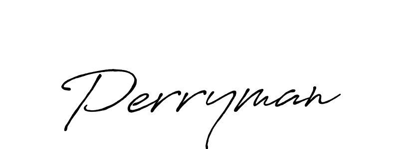 Perryman stylish signature style. Best Handwritten Sign (Antro_Vectra_Bolder) for my name. Handwritten Signature Collection Ideas for my name Perryman. Perryman signature style 7 images and pictures png