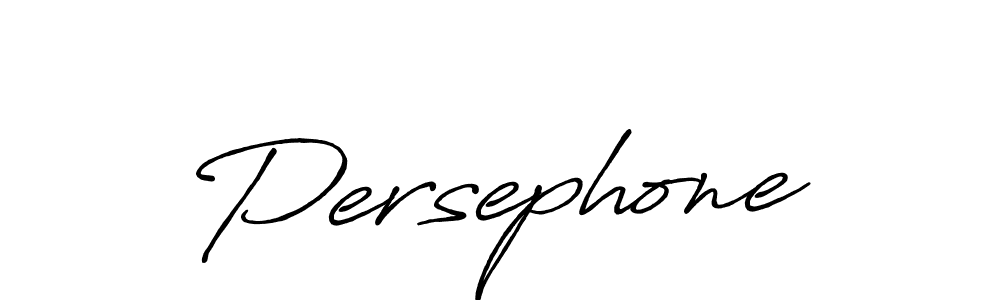 Create a beautiful signature design for name Persephone. With this signature (Antro_Vectra_Bolder) fonts, you can make a handwritten signature for free. Persephone signature style 7 images and pictures png