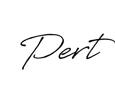 Use a signature maker to create a handwritten signature online. With this signature software, you can design (Antro_Vectra_Bolder) your own signature for name Pert. Pert signature style 7 images and pictures png