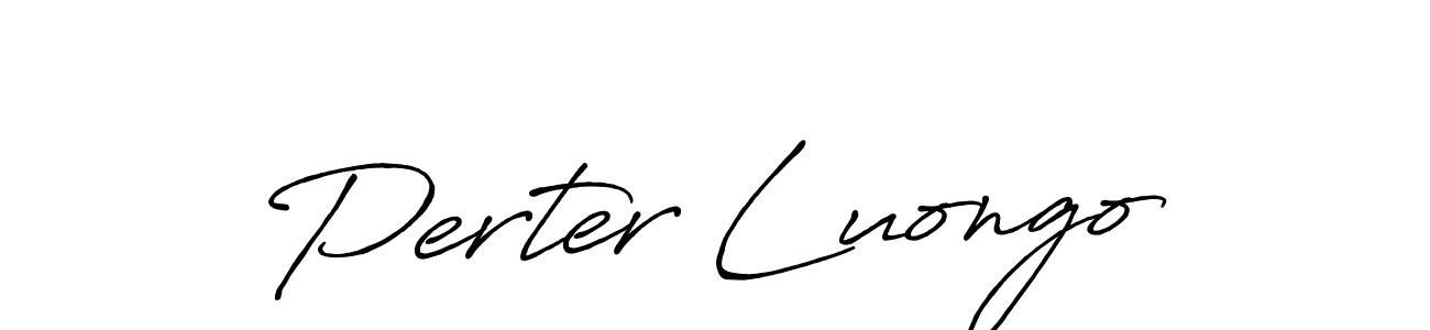 How to make Perter Luongo name signature. Use Antro_Vectra_Bolder style for creating short signs online. This is the latest handwritten sign. Perter Luongo signature style 7 images and pictures png