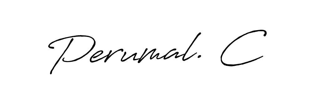 Make a beautiful signature design for name Perumal. C. With this signature (Antro_Vectra_Bolder) style, you can create a handwritten signature for free. Perumal. C signature style 7 images and pictures png