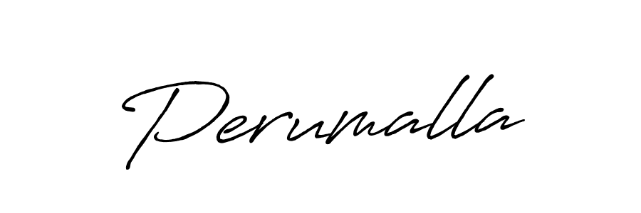 Design your own signature with our free online signature maker. With this signature software, you can create a handwritten (Antro_Vectra_Bolder) signature for name Perumalla. Perumalla signature style 7 images and pictures png