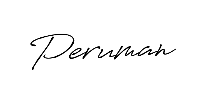 How to make Peruman signature? Antro_Vectra_Bolder is a professional autograph style. Create handwritten signature for Peruman name. Peruman signature style 7 images and pictures png