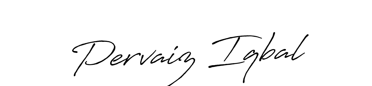 Pervaiz Iqbal stylish signature style. Best Handwritten Sign (Antro_Vectra_Bolder) for my name. Handwritten Signature Collection Ideas for my name Pervaiz Iqbal. Pervaiz Iqbal signature style 7 images and pictures png