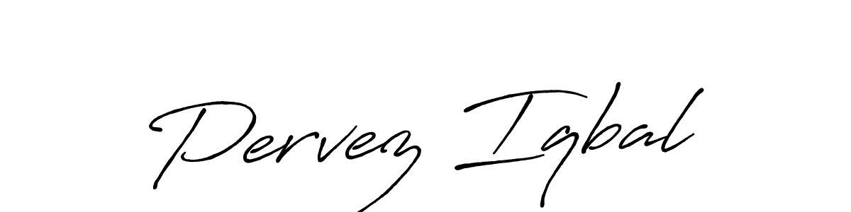 if you are searching for the best signature style for your name Pervez Iqbal. so please give up your signature search. here we have designed multiple signature styles  using Antro_Vectra_Bolder. Pervez Iqbal signature style 7 images and pictures png