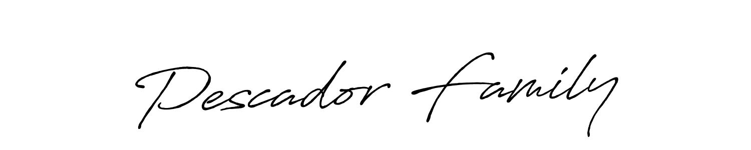 Antro_Vectra_Bolder is a professional signature style that is perfect for those who want to add a touch of class to their signature. It is also a great choice for those who want to make their signature more unique. Get Pescador Family name to fancy signature for free. Pescador Family signature style 7 images and pictures png