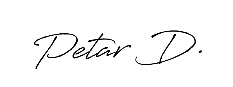 Design your own signature with our free online signature maker. With this signature software, you can create a handwritten (Antro_Vectra_Bolder) signature for name Petar D.. Petar D. signature style 7 images and pictures png