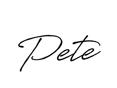 How to make Pete name signature. Use Antro_Vectra_Bolder style for creating short signs online. This is the latest handwritten sign. Pete signature style 7 images and pictures png